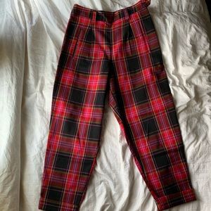Topshop petite plaid pants